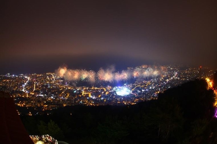Jounieh Festival Fireworks from Bay Lodge